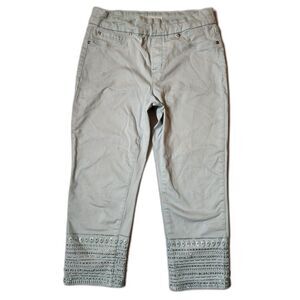 Tribal Jeans Audrey Mid-Rise Capri Stretch | Women's 8 light blue